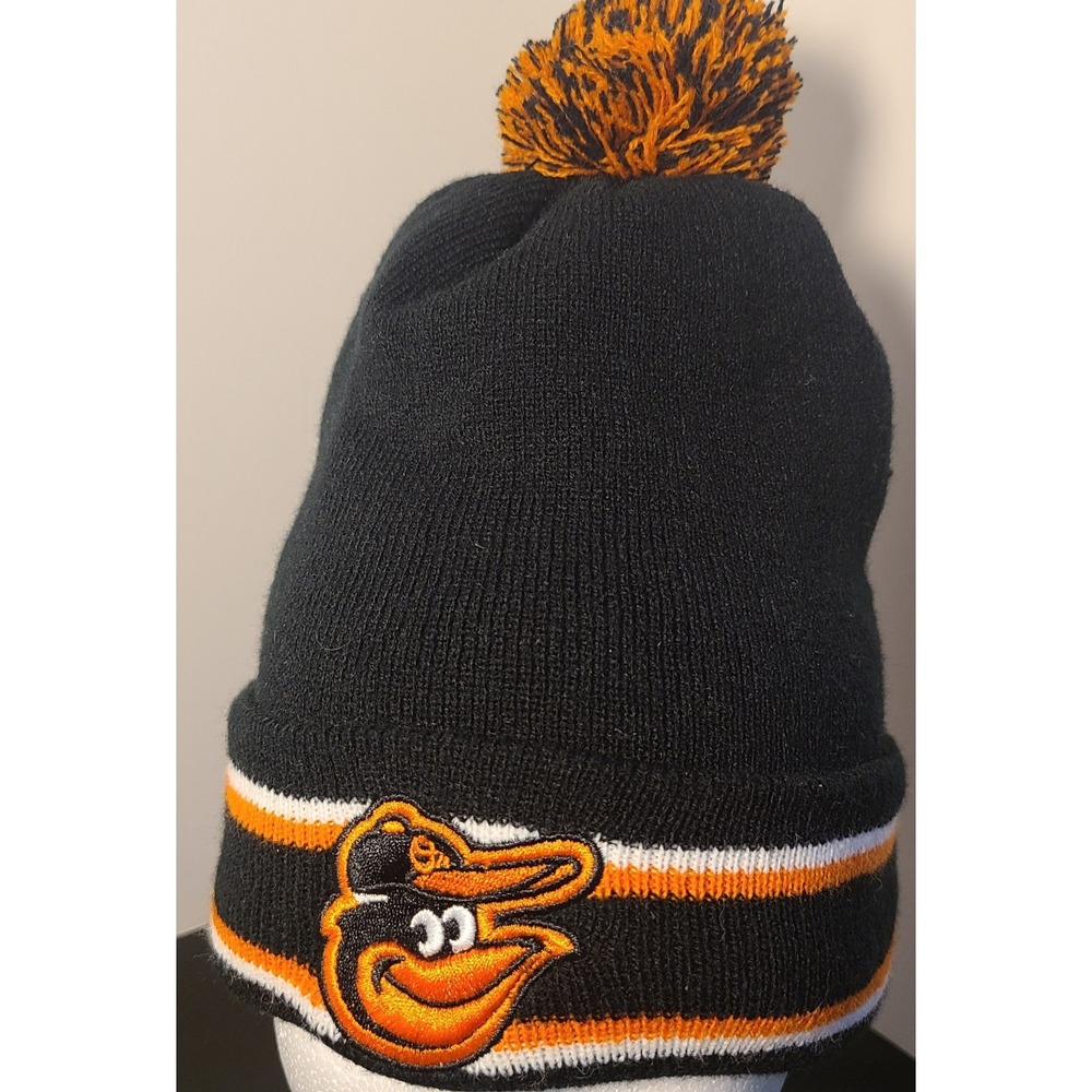 Baltimore Orioles SGA Giveaway Knit Ski Snow Winter Cap Hat Black & Orange Felt